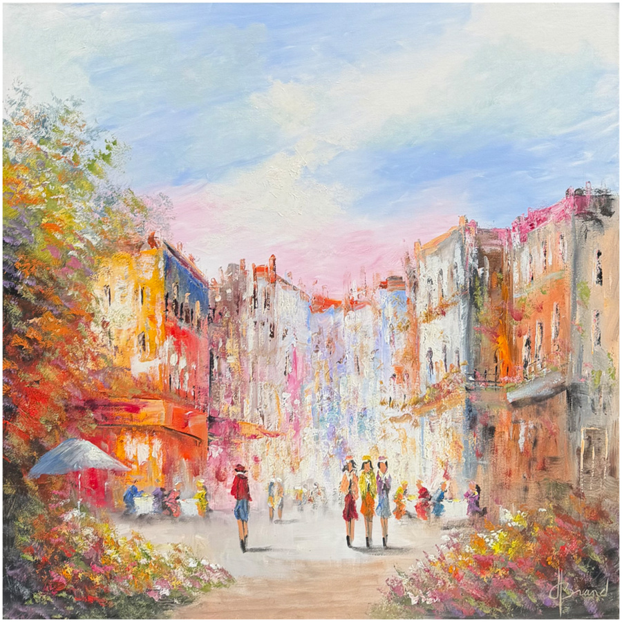 Schilderij Stadsgezicht IX