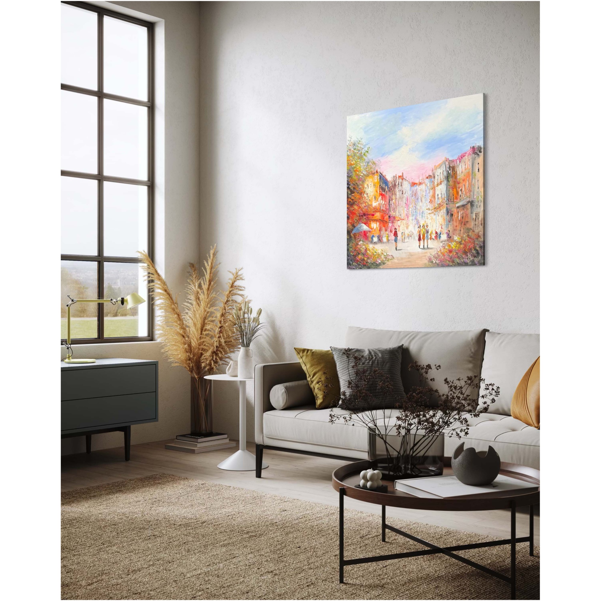 Schilderij Stadsgezicht IX