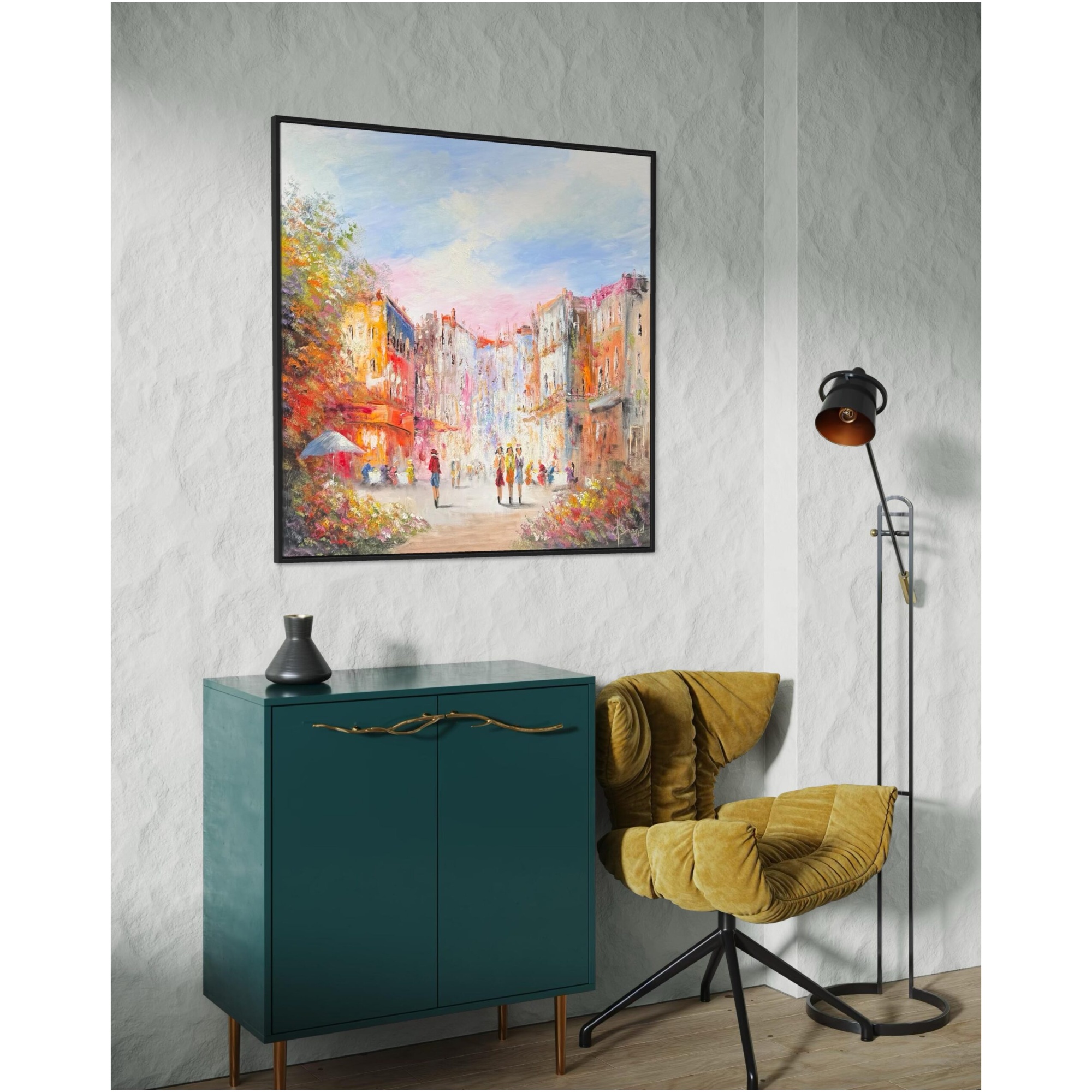 Schilderij Stadsgezicht IX