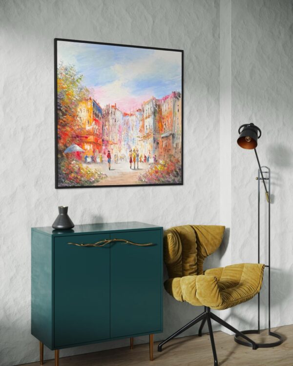Schilderij Stadsgezicht IX