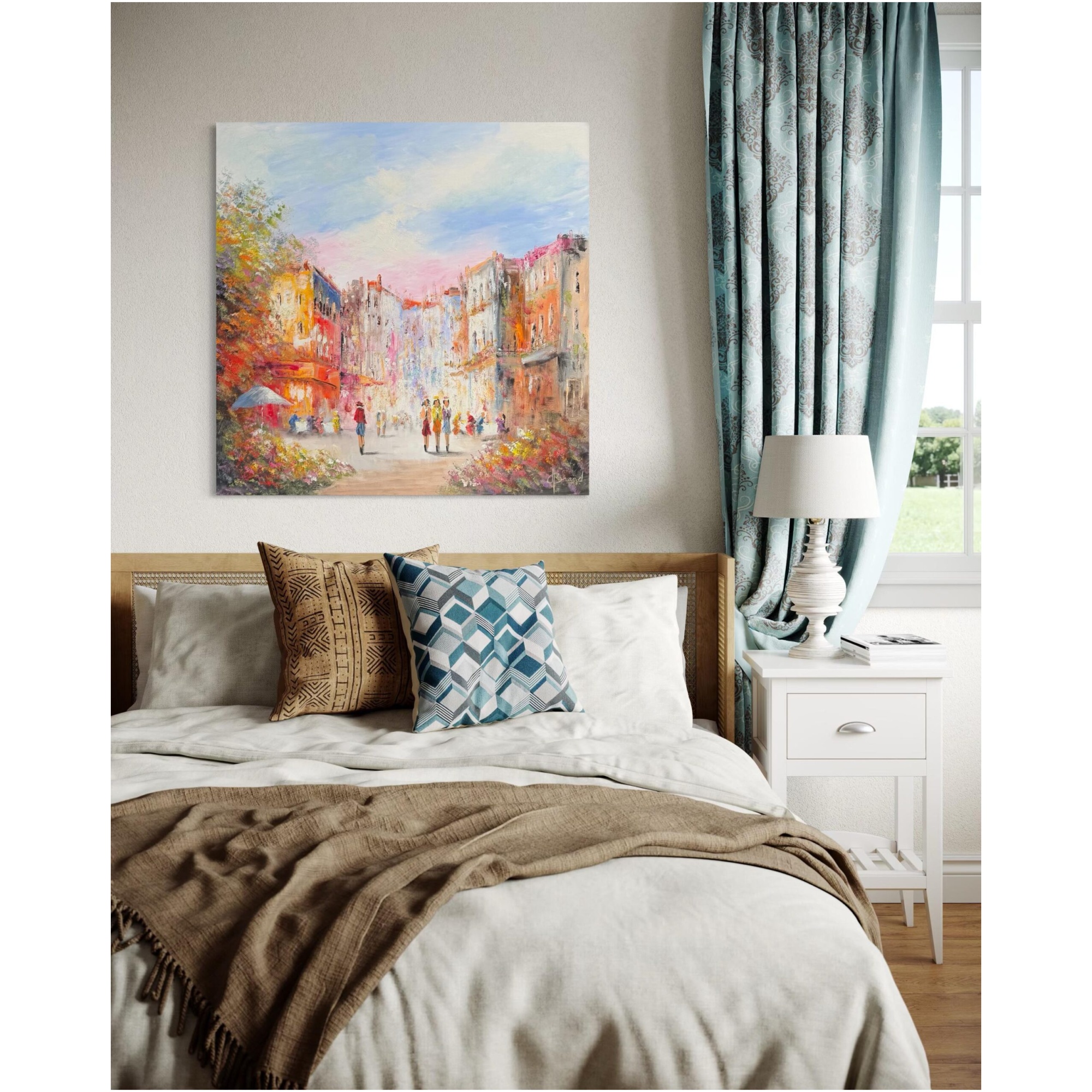 Schilderij Stadsgezicht IX