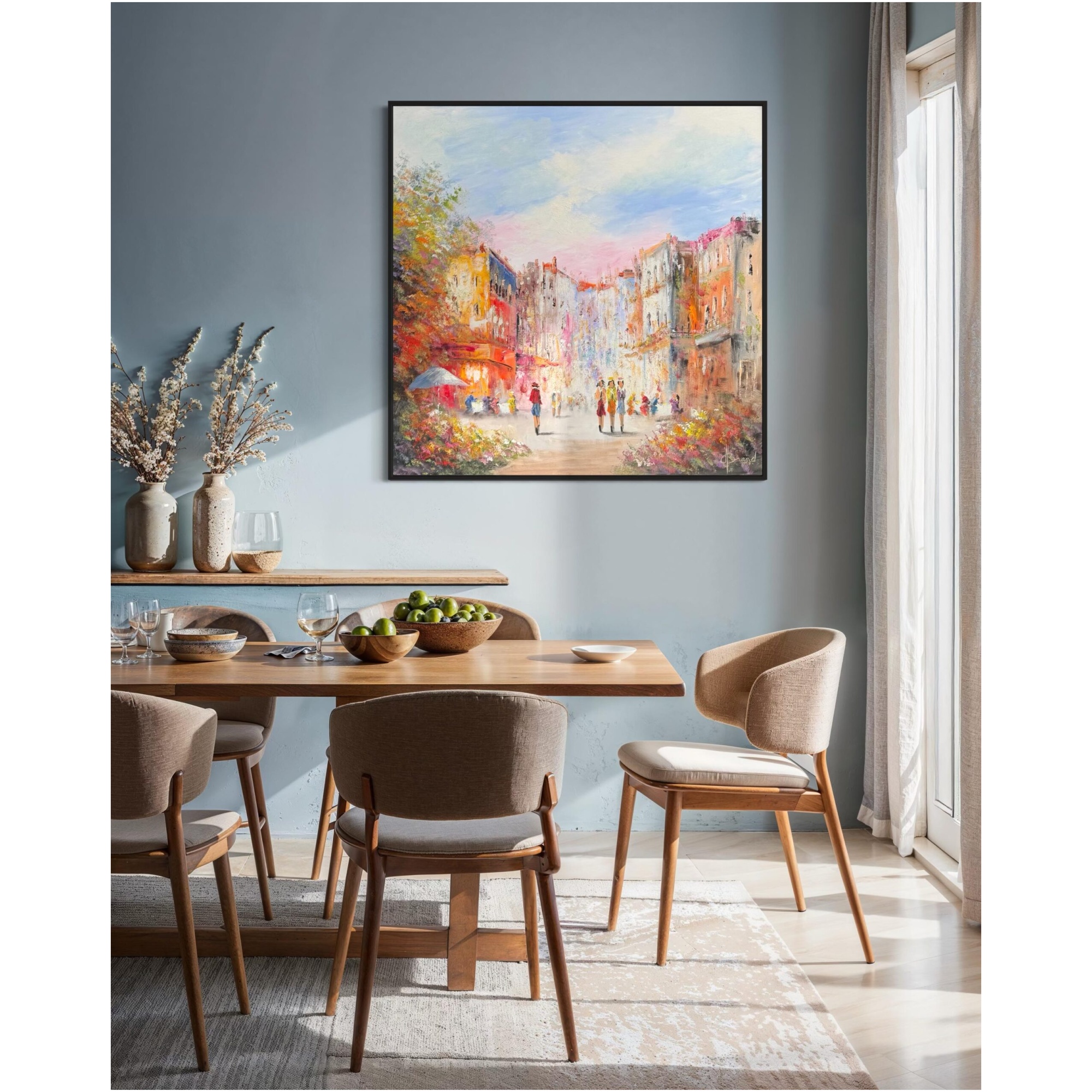 Schilderij Stadsgezicht IX