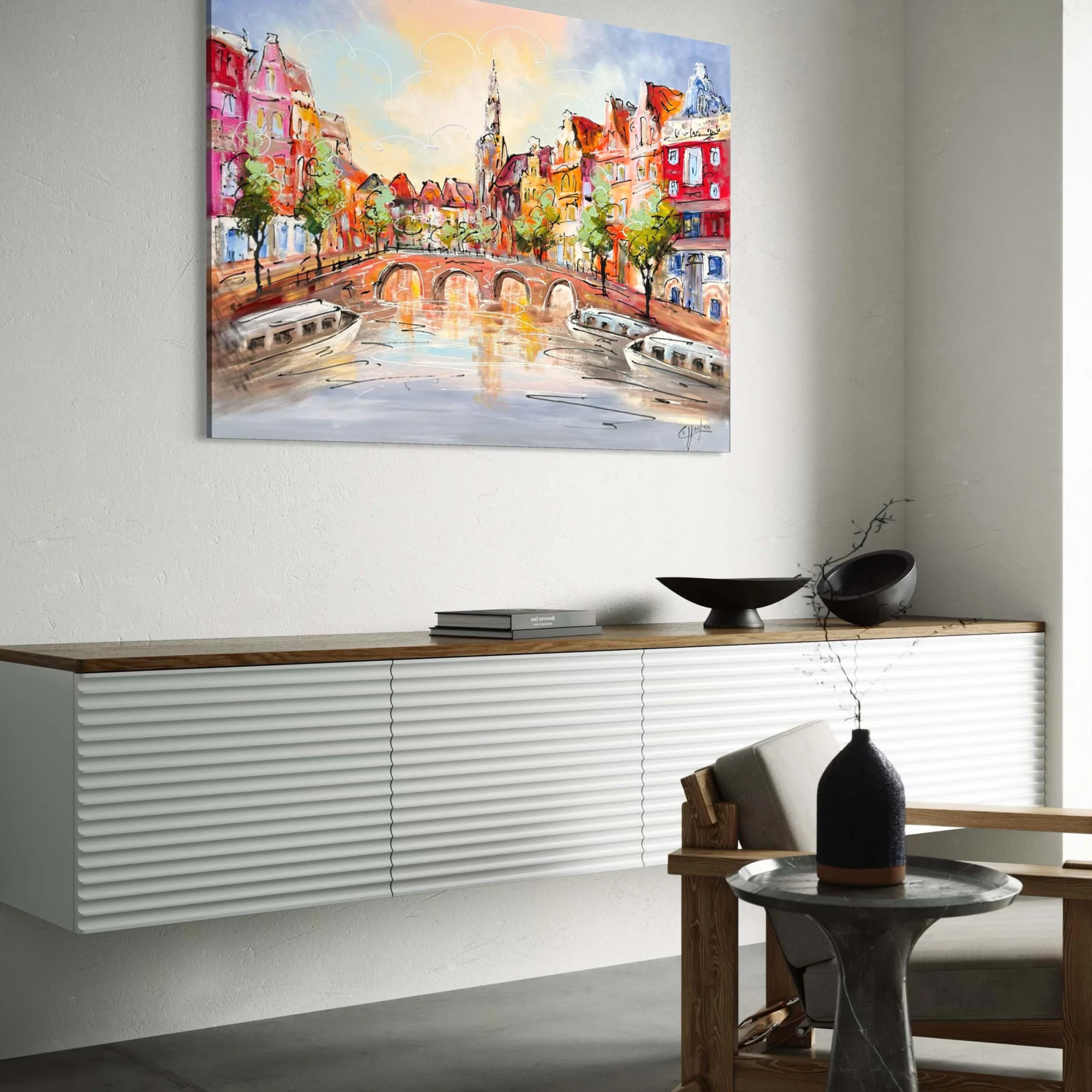 Schilderij Stadsgezicht II