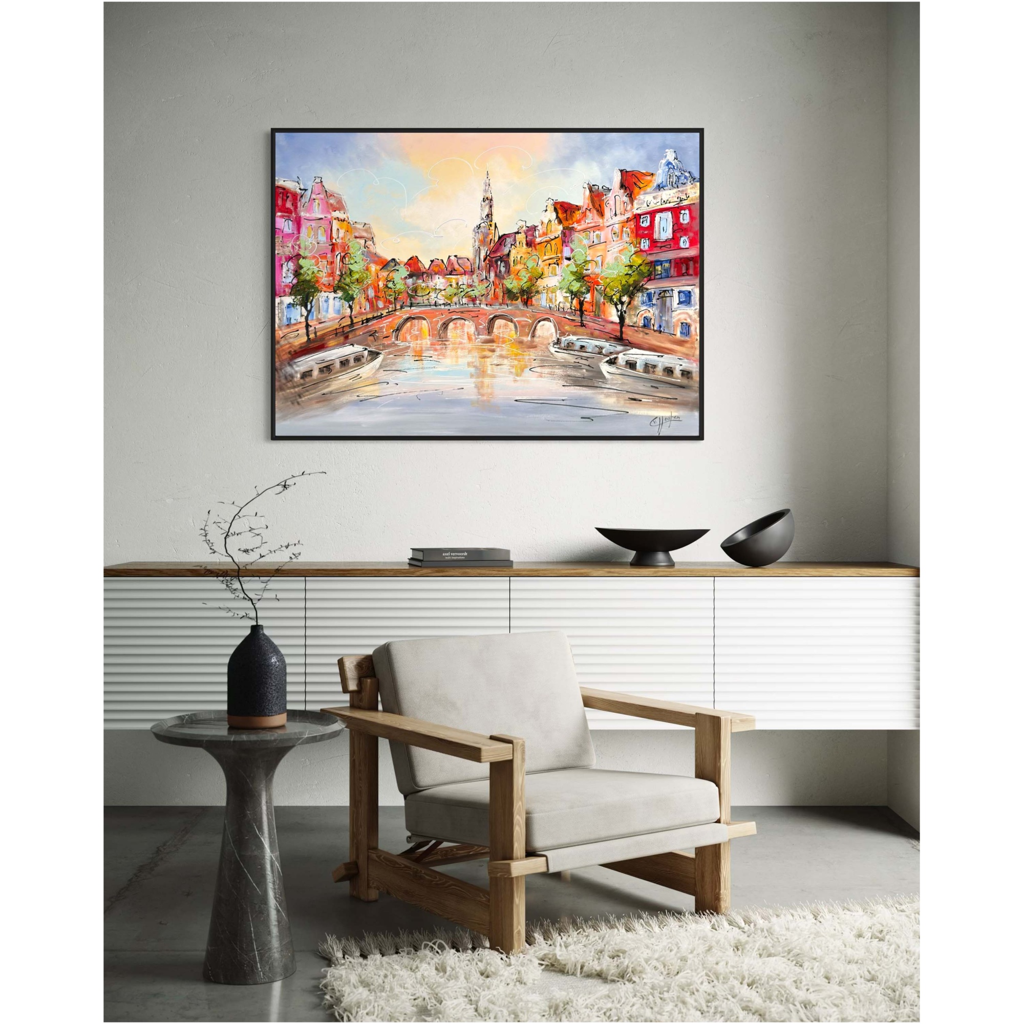 Schilderij Stadsgezicht II
