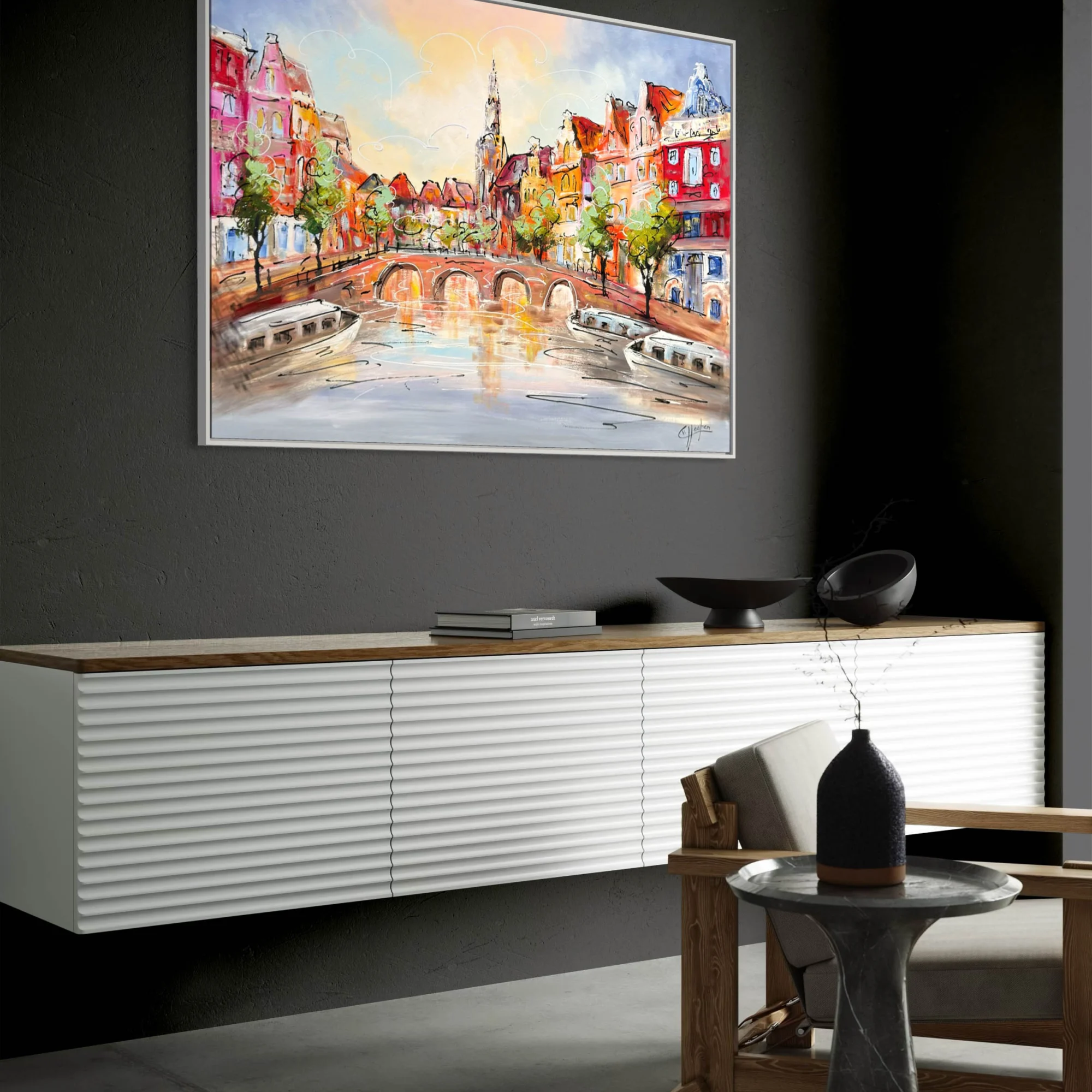 Schilderij Stadsgezicht II