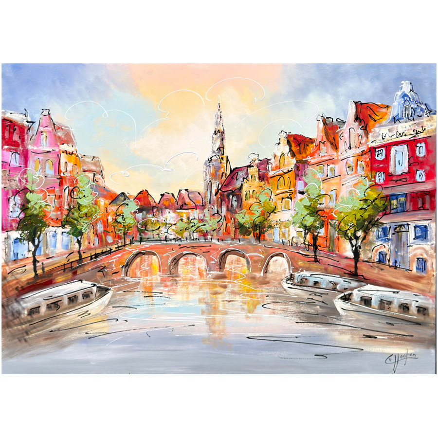 Schilderij Stadsgezicht II