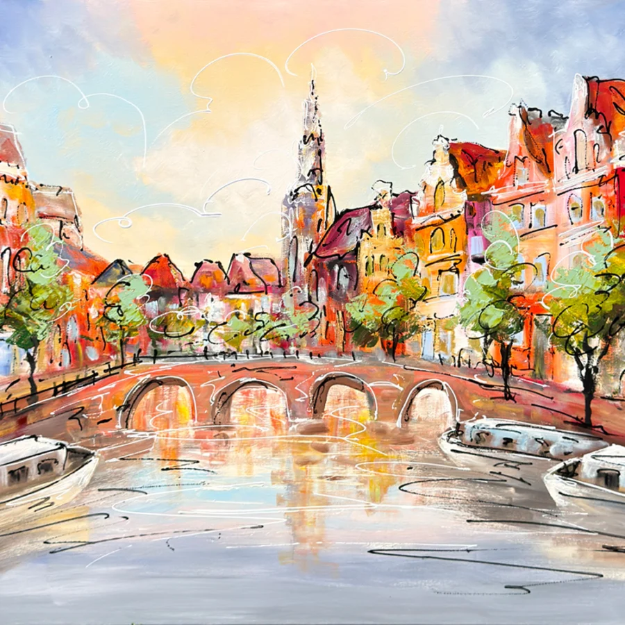 Schilderij Stadsgezicht II